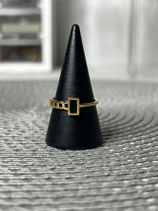 Black square ring